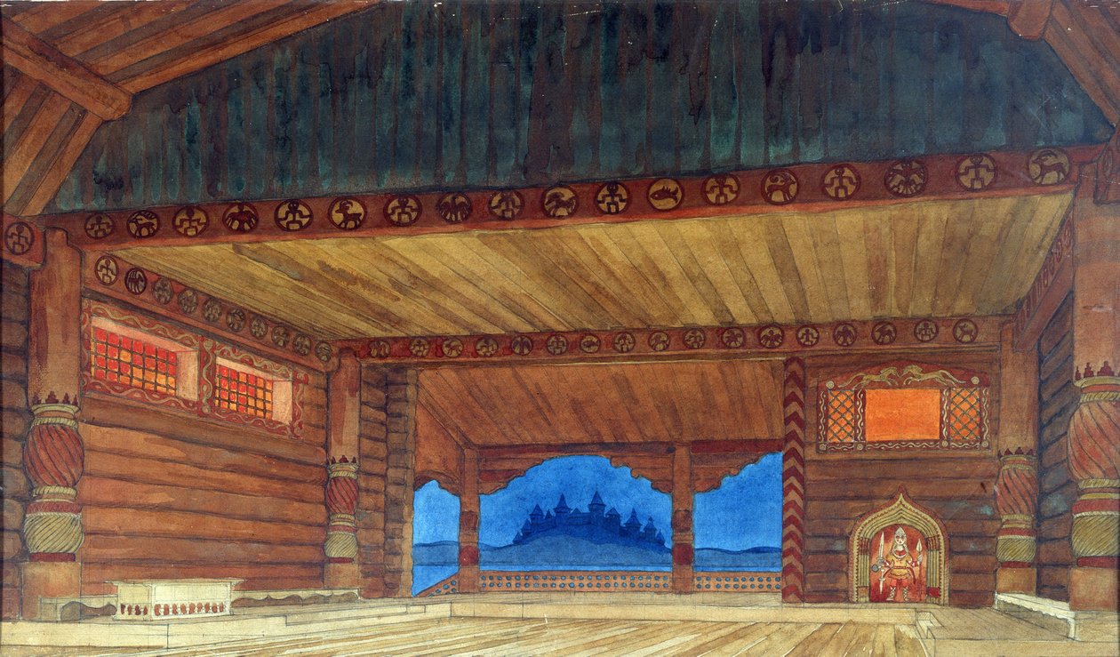Scenografia do opery Rusłan i Ludmiła M. Glinki, 1913 autorstwa Ivan Yakovlevich Bilibin