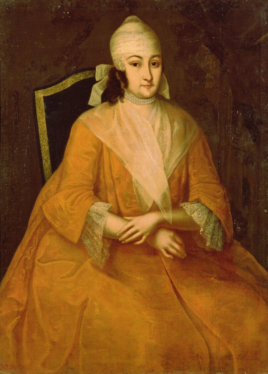 Portret Anny Leopoldovnej (olej na płótnie) autorstwa Ivan Yakovlevich Vishnyakov