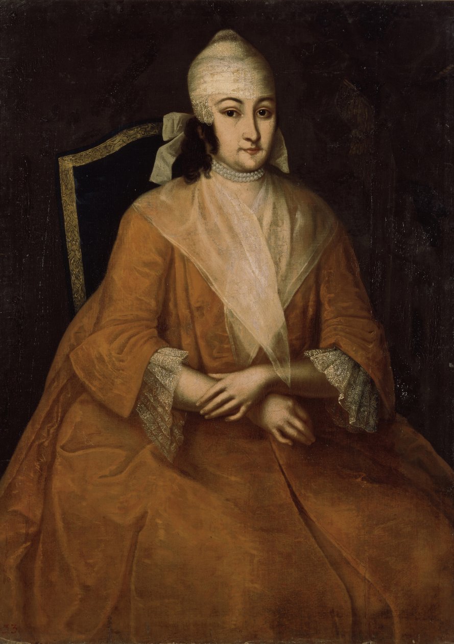 Portret Anny Leopoldovnej, regentki Rosji 1718-1746, w latach 1740-1746 autorstwa Ivan Yakovlevich Vishnyakov