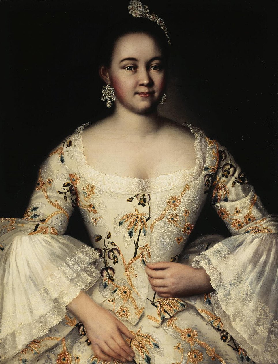 Portret Stepanidy Jakowlewy 1738-1781, po 1757 autorstwa Ivan Yakovlevich Vishnyakov