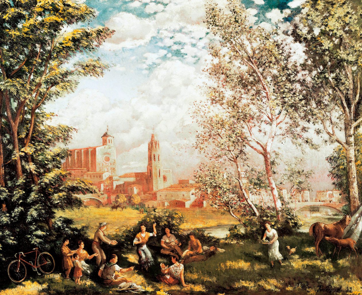"Fete champetre" Obraz Ivo Pascuala i Rodesa (1883-1949). 1939 DR autorstwa Ivo Pascual i Rodes