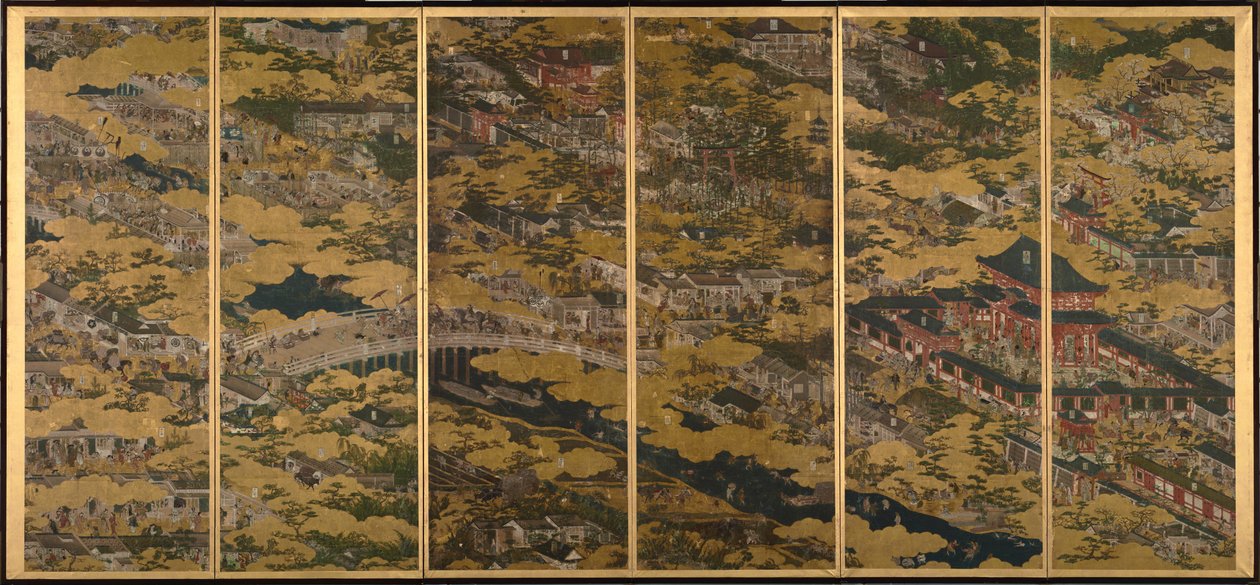 Sceny w okolicach Kioto autorstwa Iwasa Matabei