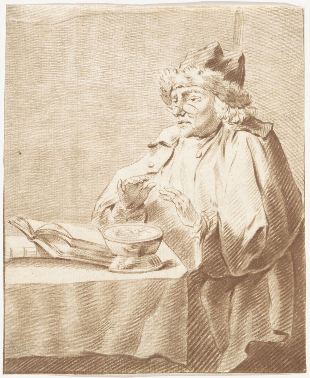 Portret Jurraana Buttnera przy piecyku autorstwa Izaak Jansz. de Wit