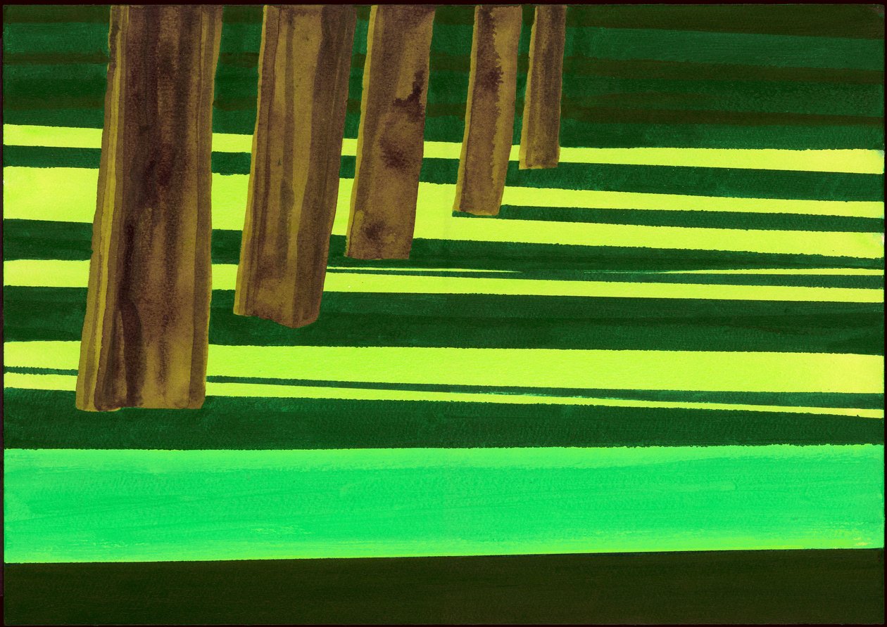 Kensington Gardens Series: Dazzle, 2007 (media mieszane na papierze) autorstwa Izabella Godlewska de Aranda