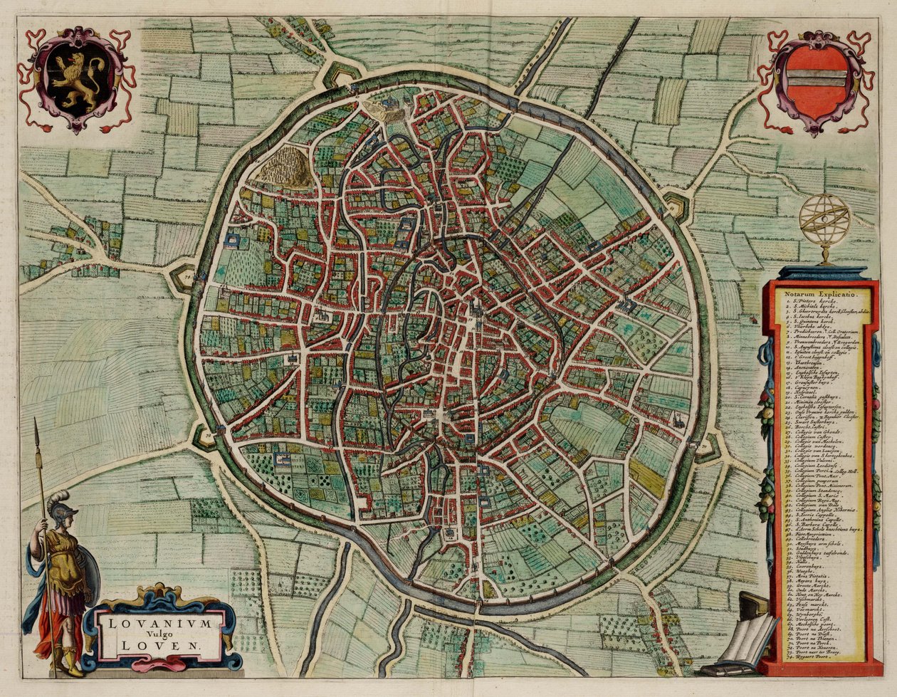 Leuven, Belgia ; Atlas Van Loon autorstwa J. Blaeu
