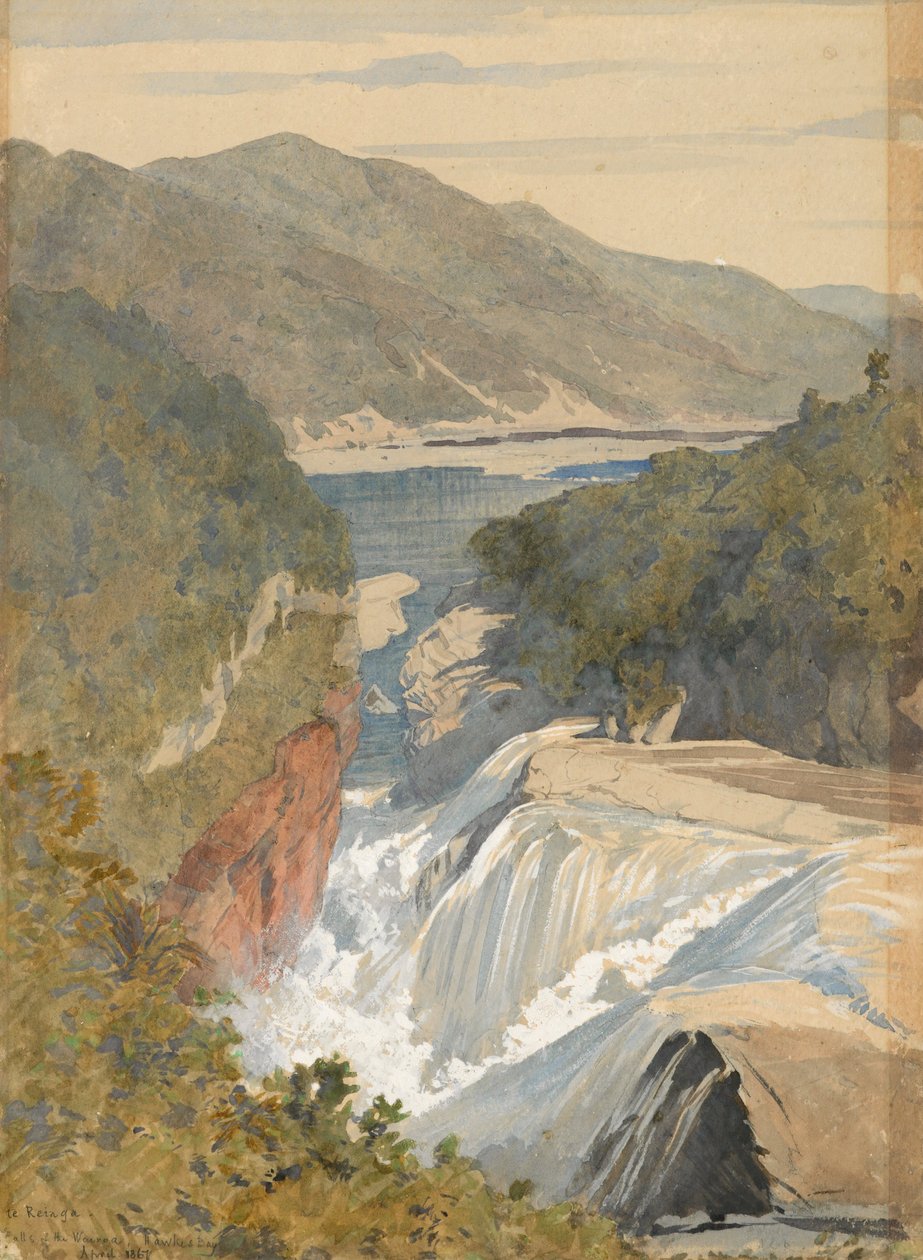 Te Reinga, Wodospady Wairoa. Zatoka Hawkes autorstwa J. C. Richmond
