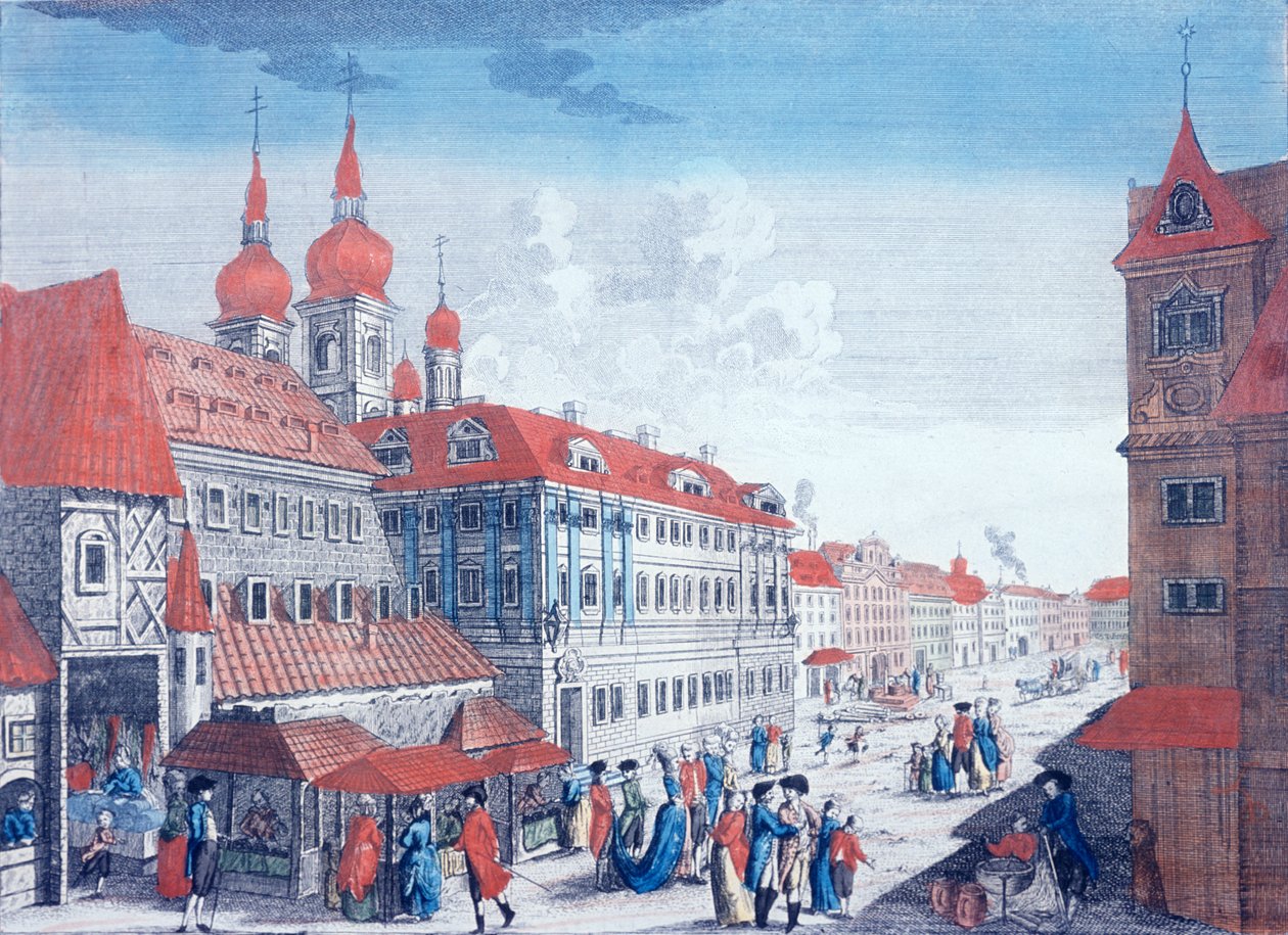 Teatry na ulicy Kotce, ok. 1800 autorstwa J. Carmine