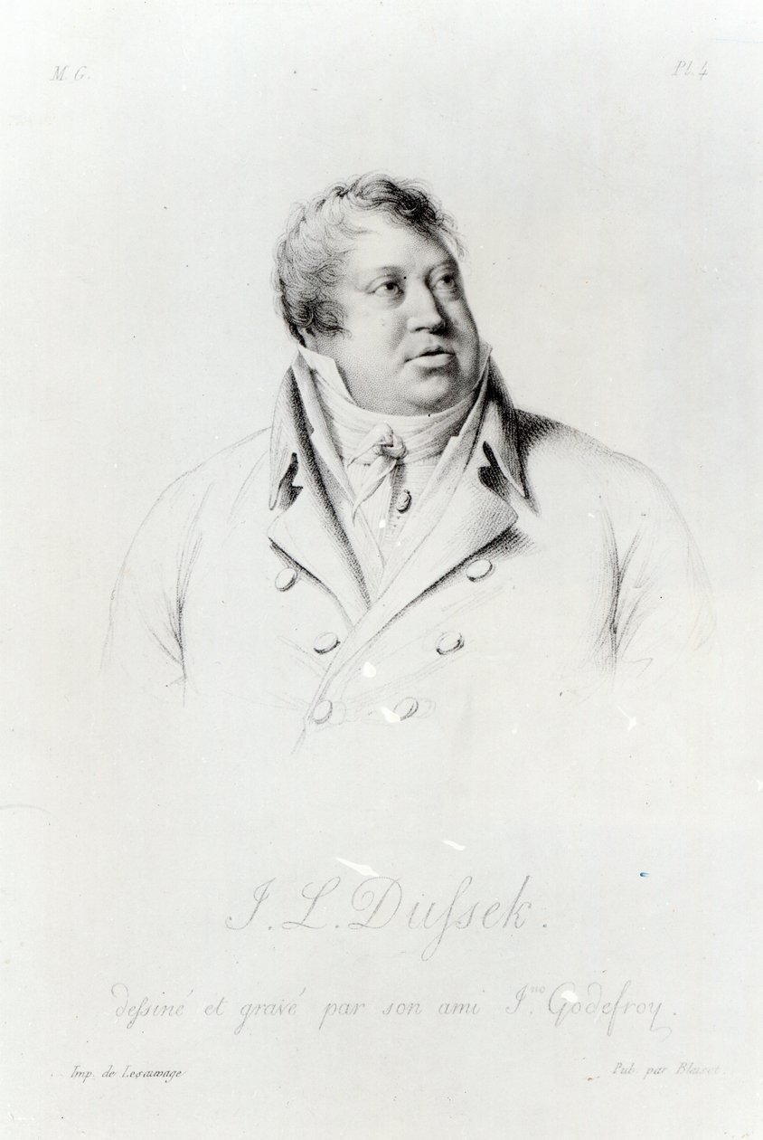Jan Ladislav Dussek (1760-1812) autorstwa J. Godefroy
