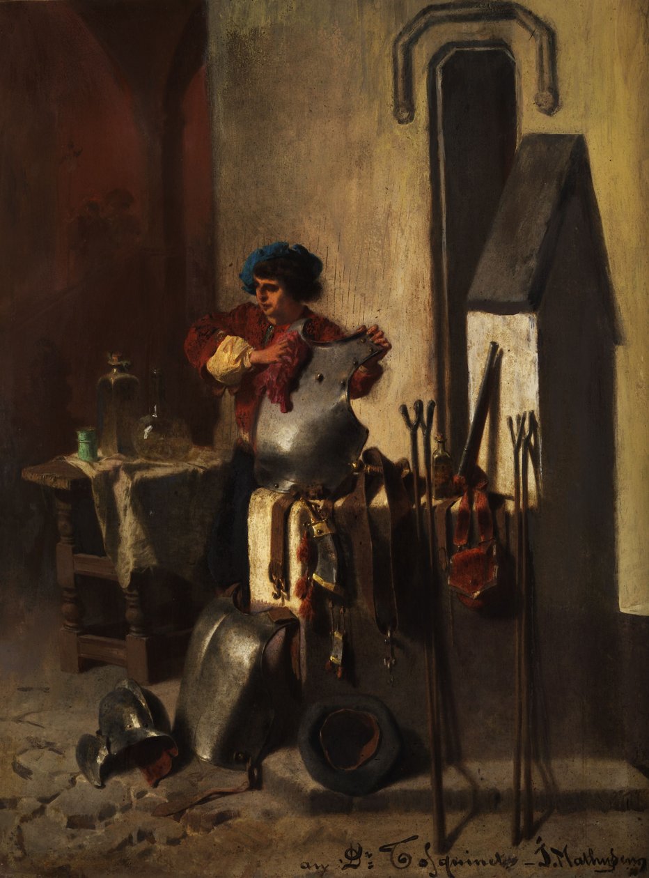 Giermek w zbrojowni autorstwa J. Mathuysen