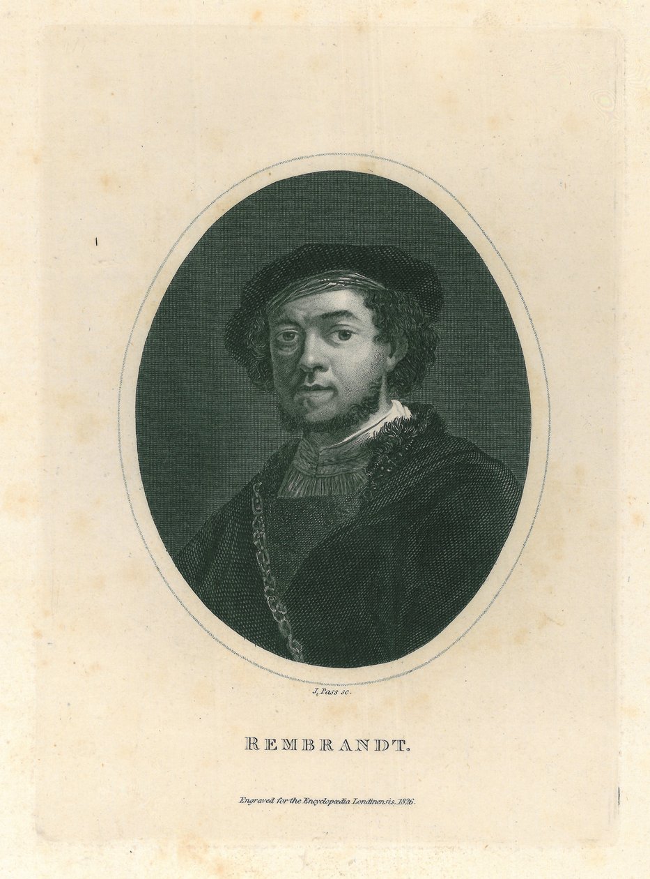 Rembrandta, 1826 autorstwa J. Pass