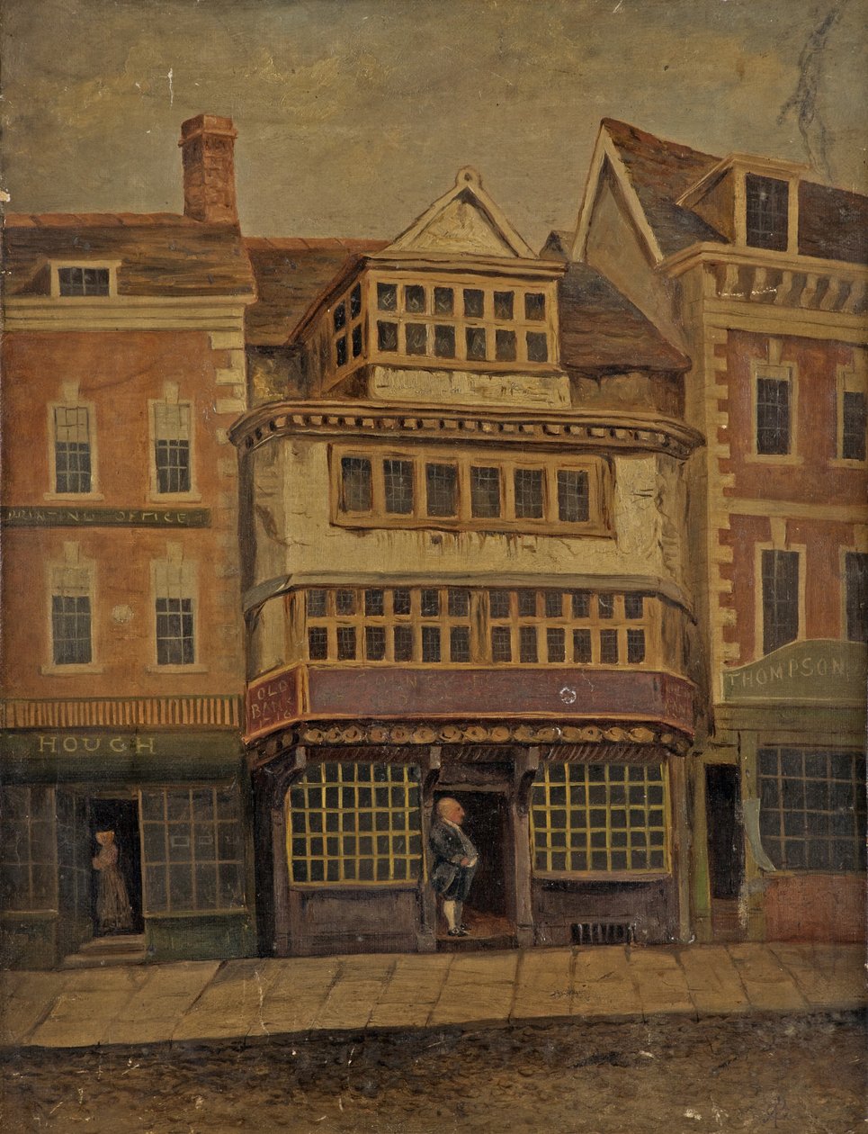Stary Bank w Gloucester, 1828 autorstwa J. R. Orton