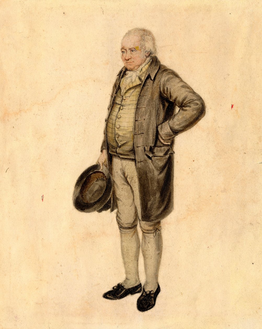 Portret pana Bewicka, grawer na drewnie (kolor ciała, ołówek i toaleta na papierze) autorstwa J. Richardson
