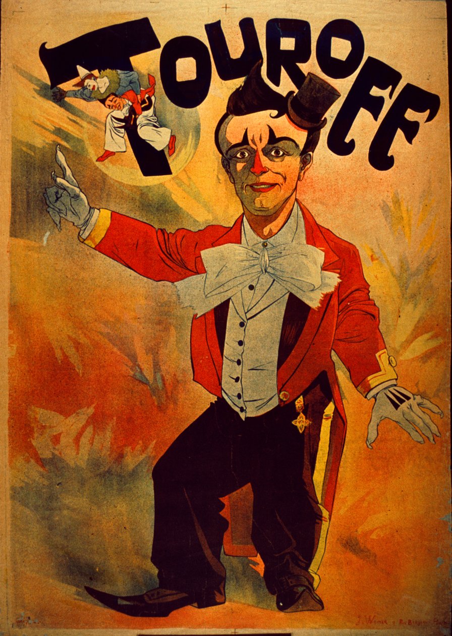 Touroff - francuski plakat cyrkowy, 1890 autorstwa J. Weiner