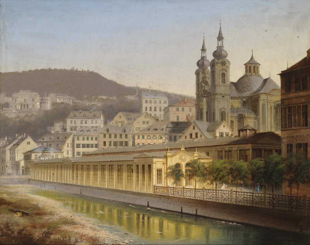 Widok na Karlowe Wary autorstwa J. Wilhelm Jankowsky