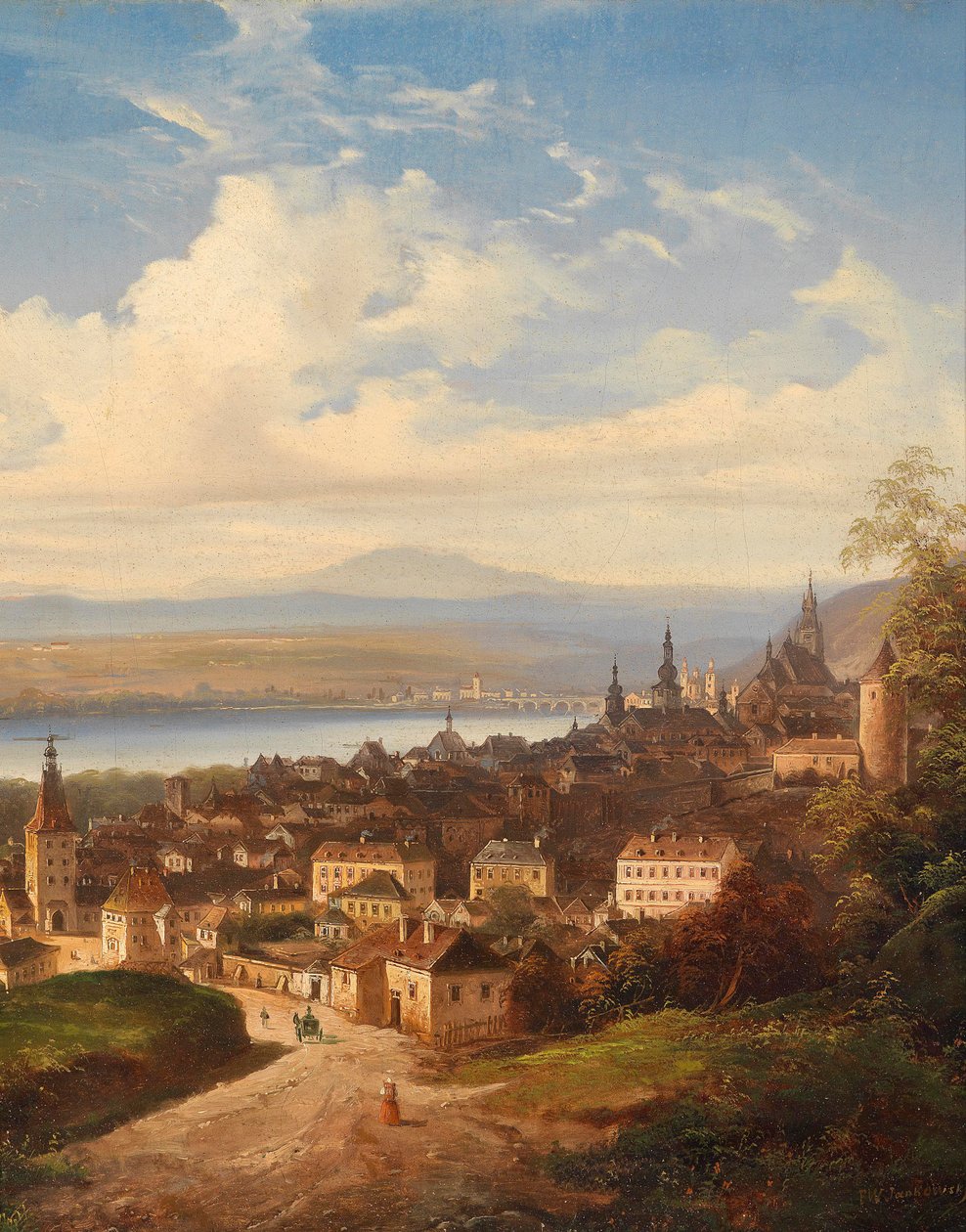 Widok na Krems/Dunaj autorstwa J. Wilhelm Jankowsky