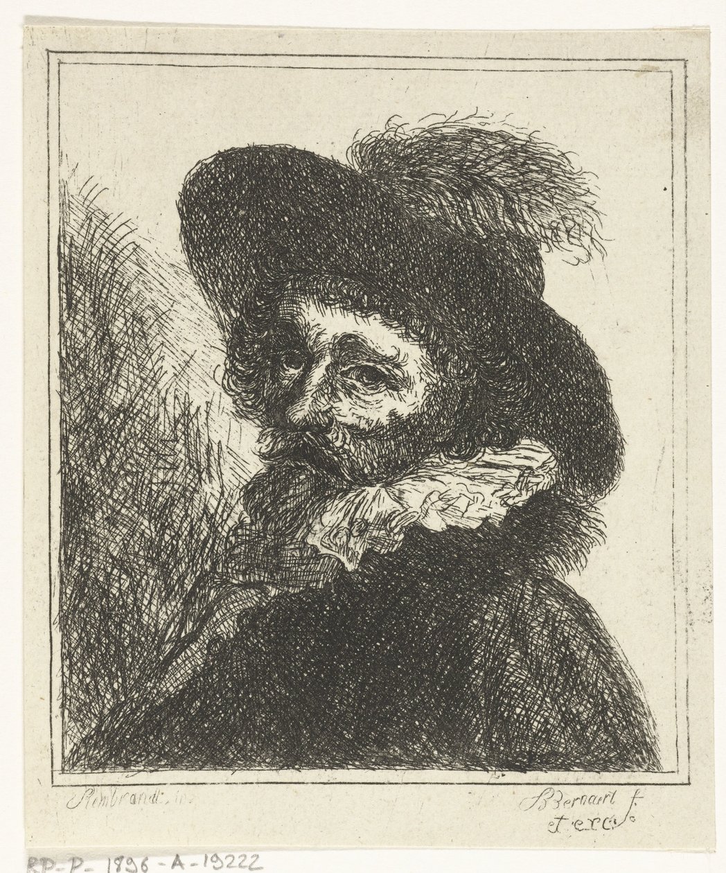 Portret mężczyzny w kapeluszu autorstwa J.B. Bernaert