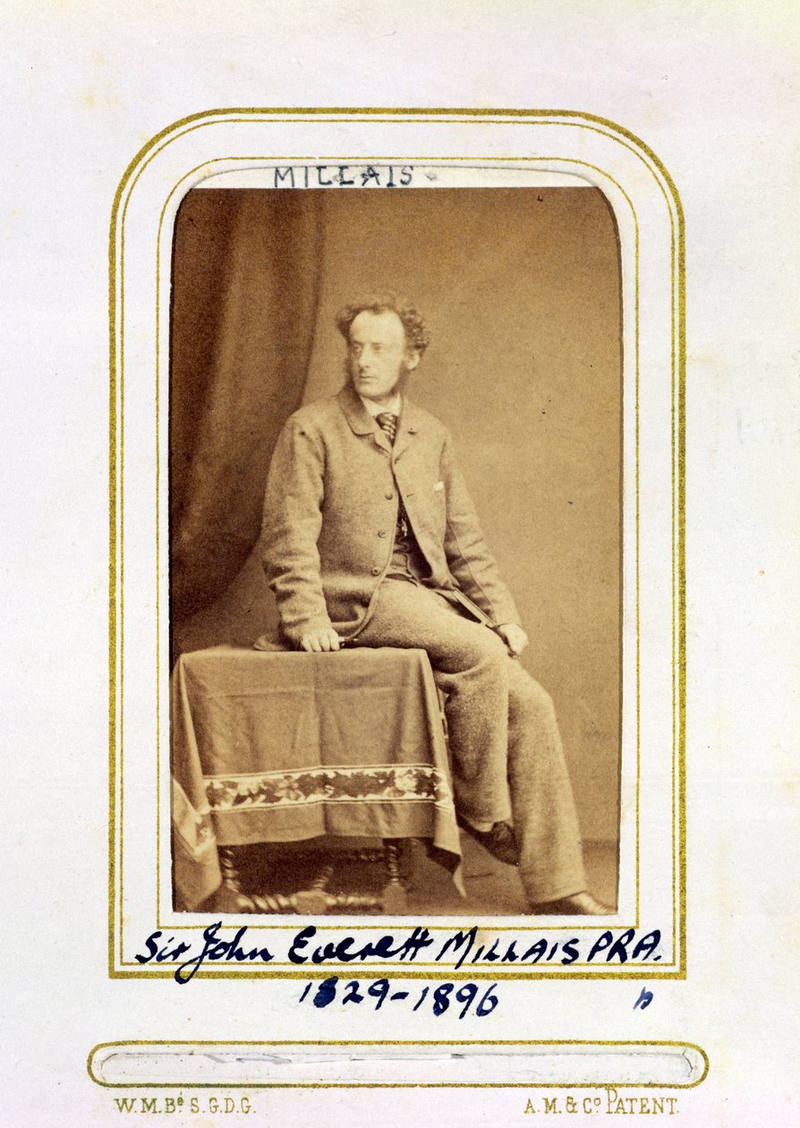 Portret sir Johna Everetta Millaisa (1829-96) (odbitka albumowa) autorstwa J.C. Watkins