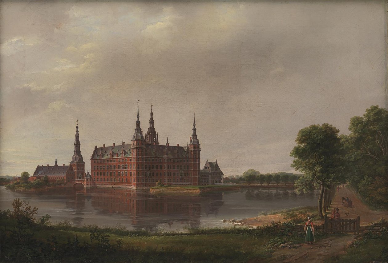 Zamek Frederiksborg autorstwa Johan Christian Dahl