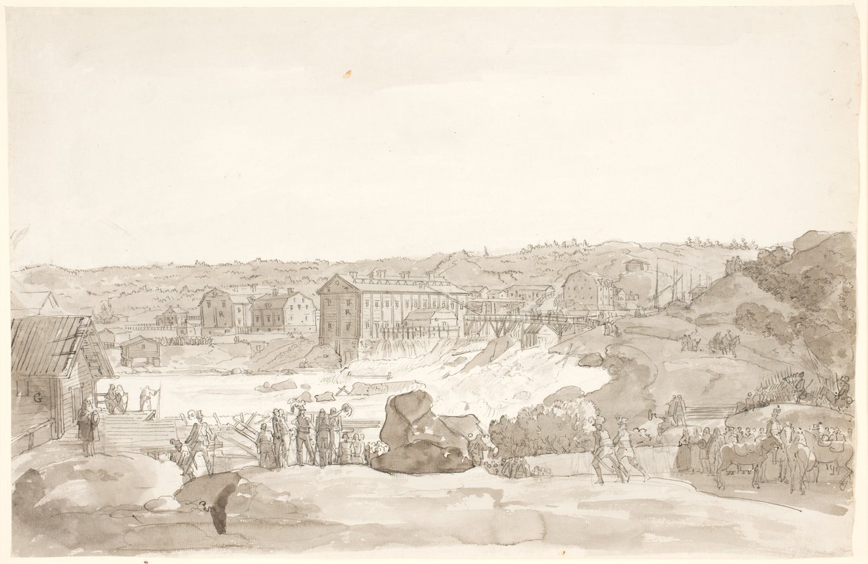 Perspektywa Kongsberga autorstwa Johan Christian Dahl