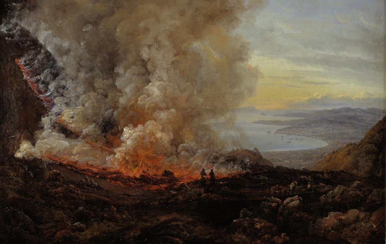 Erupcja Wezuwiusza autorstwa Johan Christian Dahl