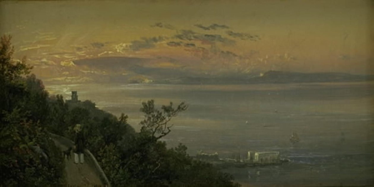 Widok ze wzgórz nad Castellamare w Neapolu autorstwa Johan Christian Dahl