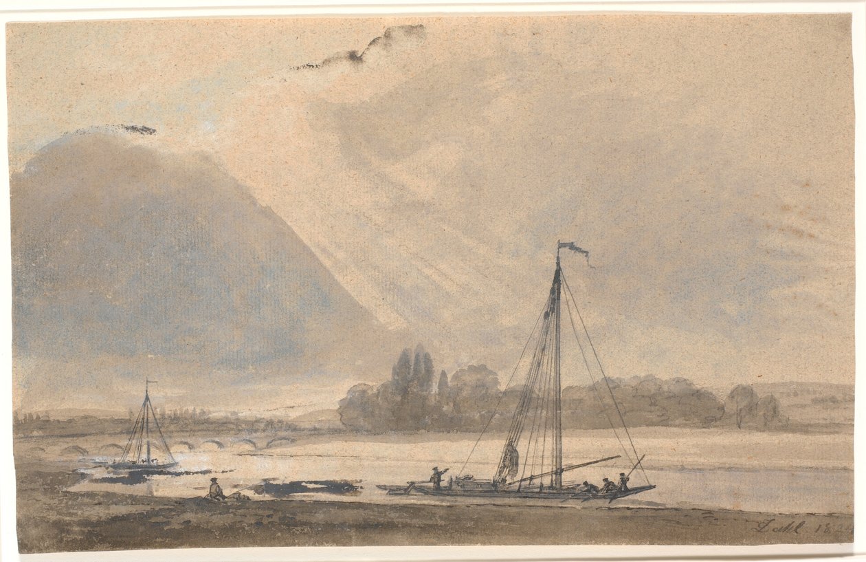 Widok na Łabę w pobliżu Drezna autorstwa Johan Christian Dahl