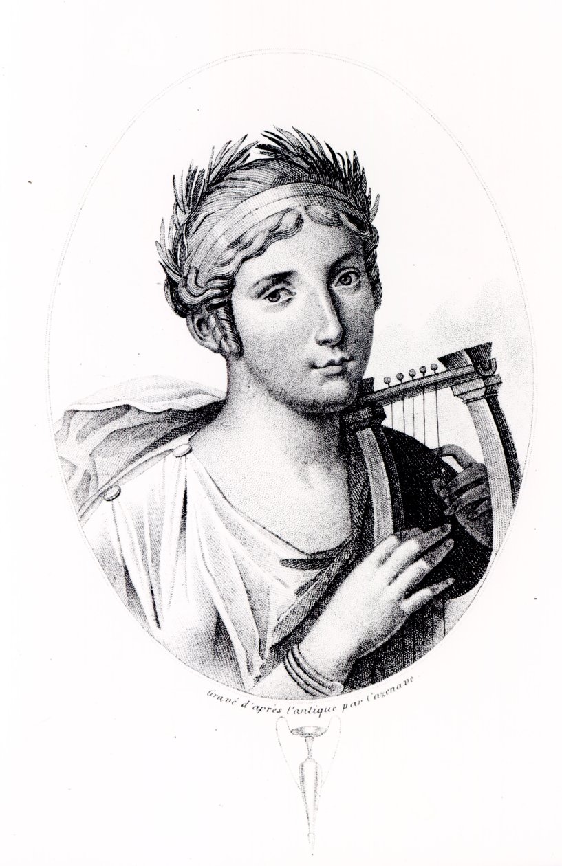 Portret Safony autorstwa J.F. Cazenave