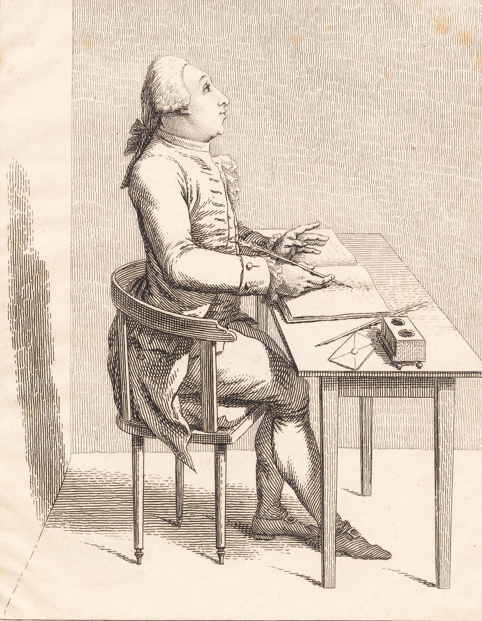 Pan przy biurku autorstwa J.F. Clemens