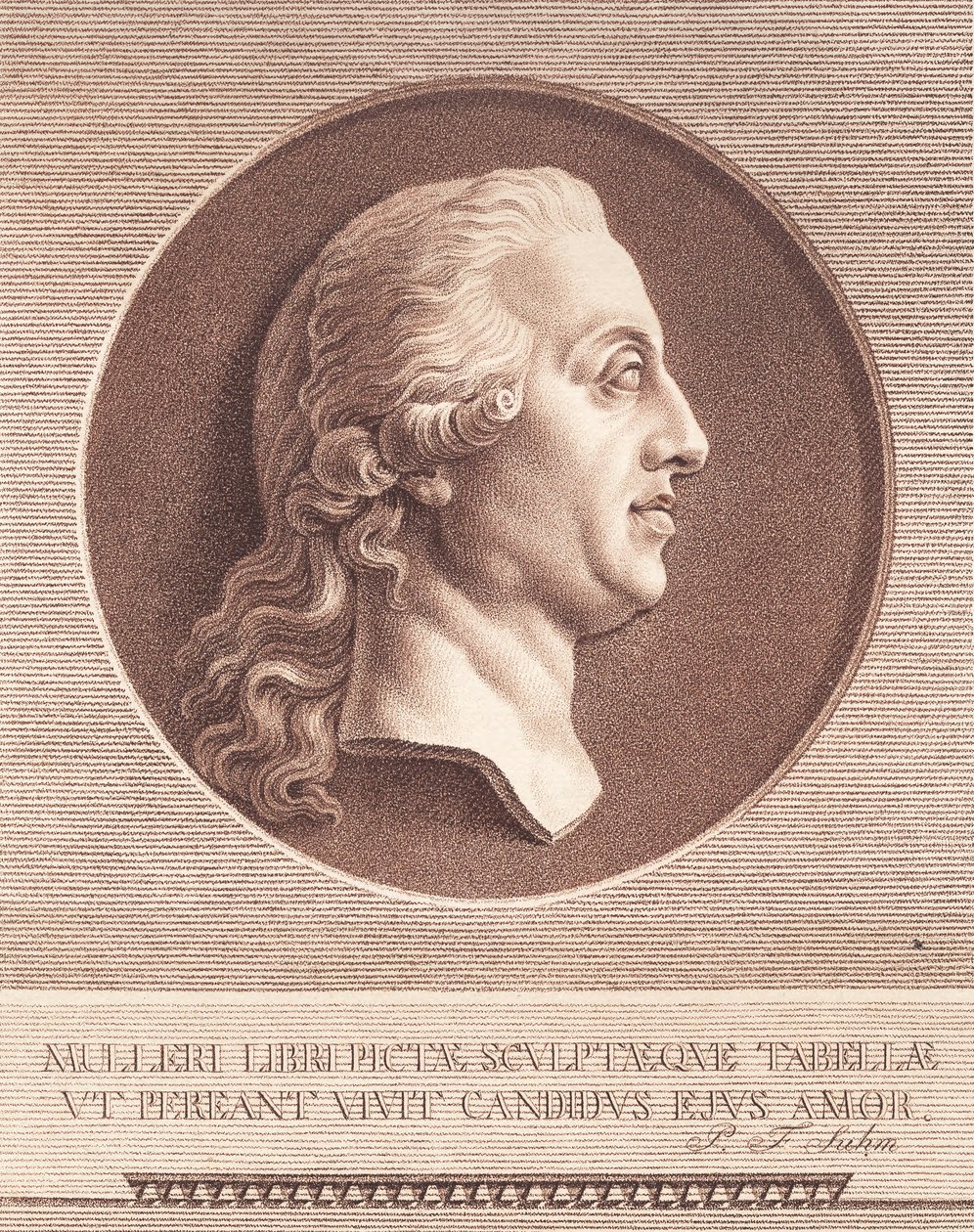 Pani Adam Mueller. Marmurowy medalion Efter Wiedewelts autorstwa J.F. Clemens