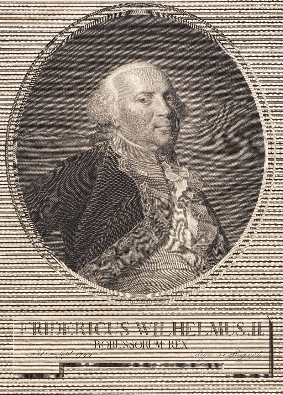 Fryderyk Wilhelm II autorstwa J.F. Clemens