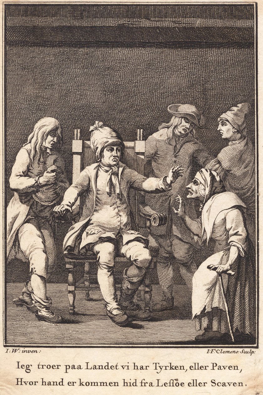 Stary Gunnild przepowiada wypadki autorstwa J.F. Clemens