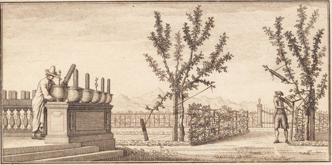 Ogród w Genthod autorstwa J.F. Clemens