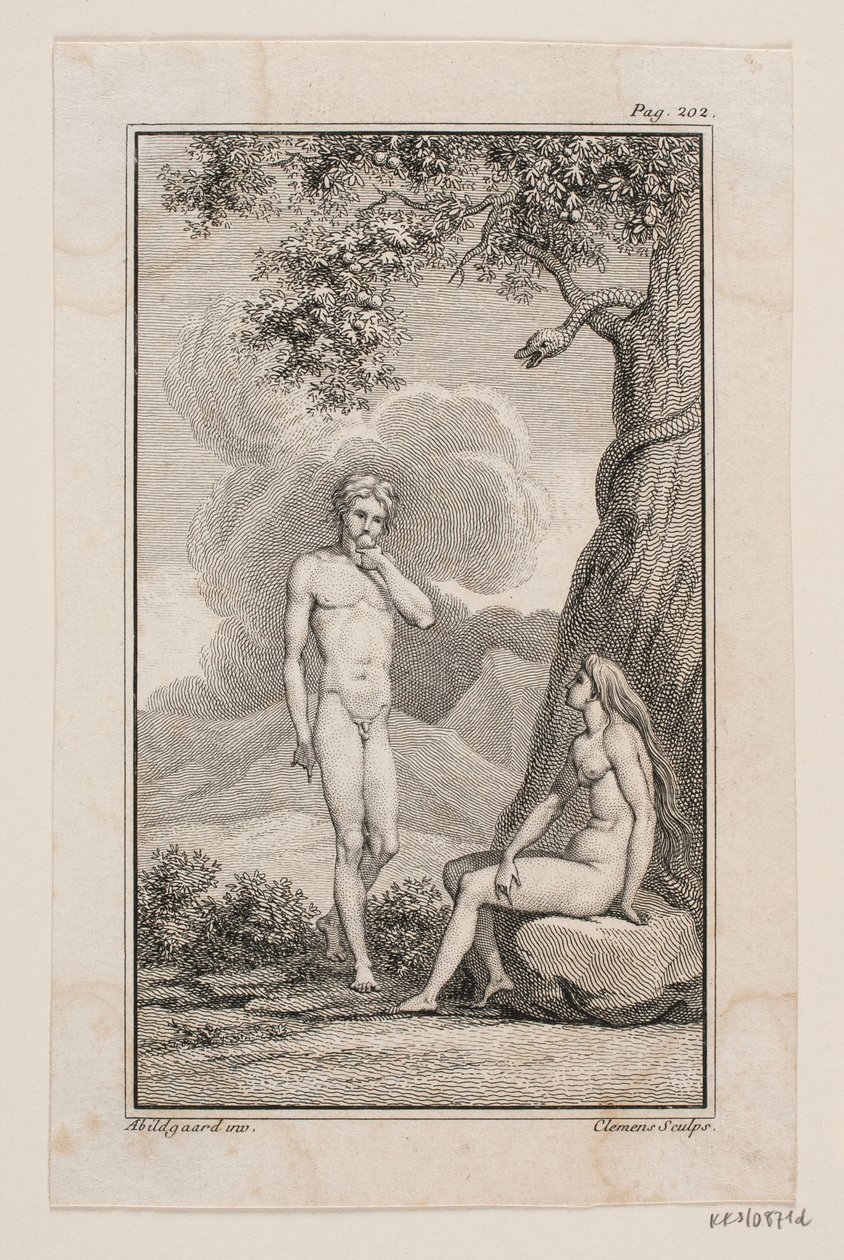 Ilustracja do IV „Adama i Ewy” Johannesa Ewalda autorstwa J.F. Clemens