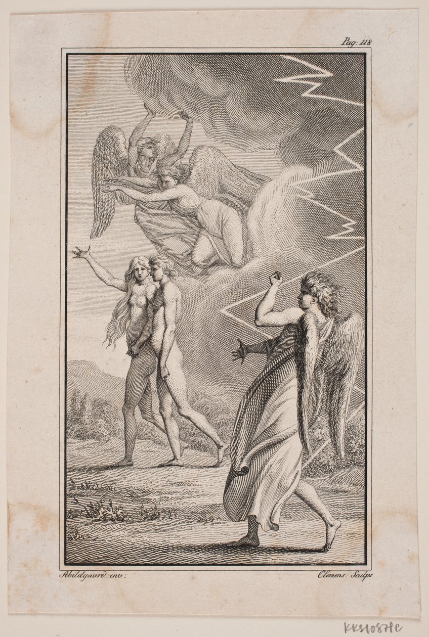 Ilustracja do „Adama i Ewy” Johannesa Ewalda V autorstwa J.F. Clemens