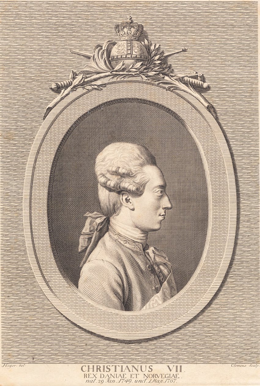 Kong Christian VII autorstwa J.F. Clemens