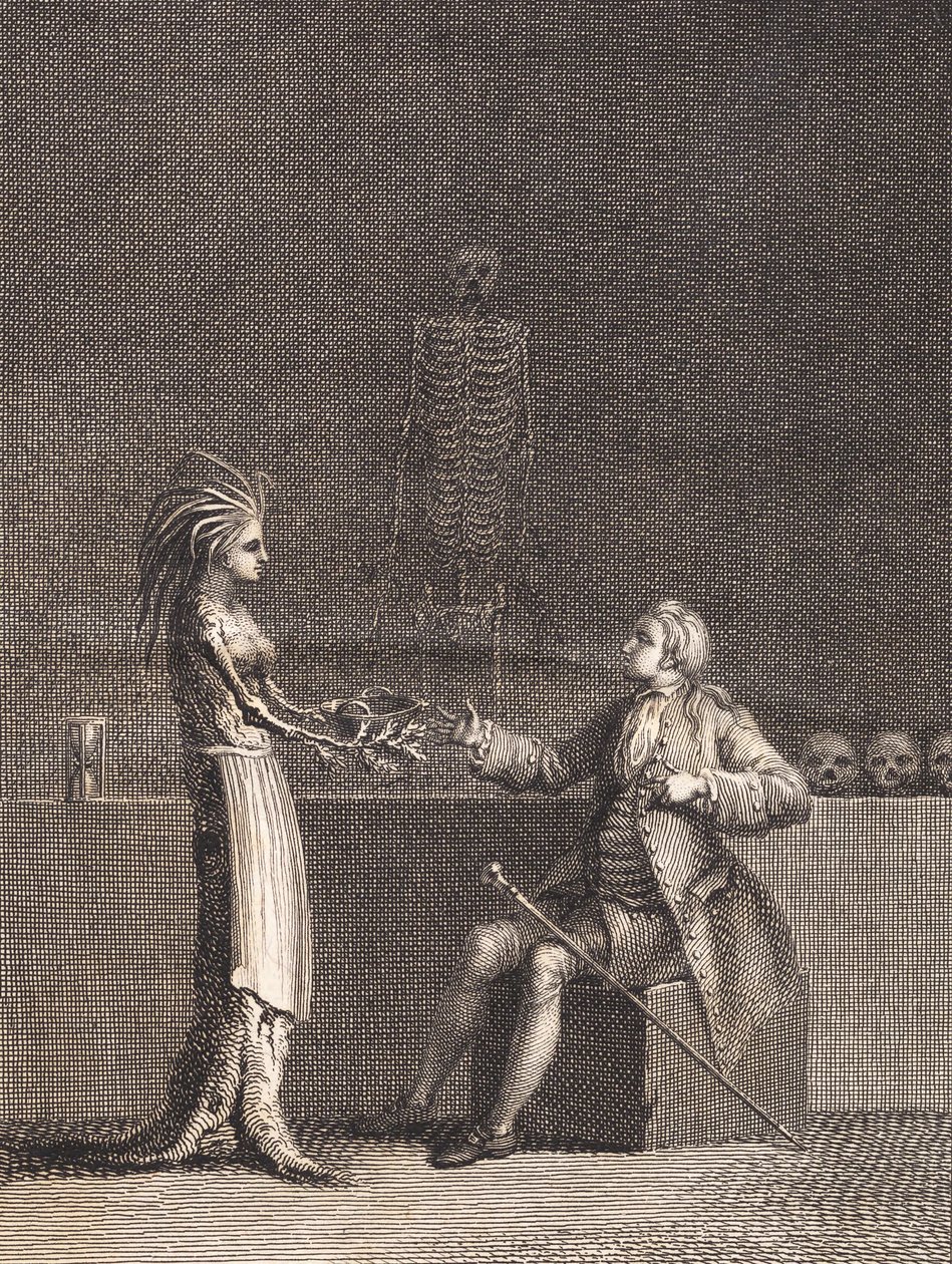 Niels Klim w izbie anatomii autorstwa J.F. Clemens