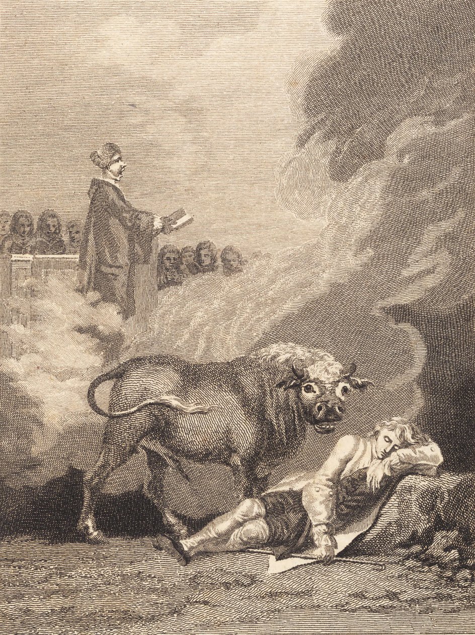 Niels Klim myśli, że słyszy urzędnika w Fane Kirke. II autorstwa J.F. Clemens