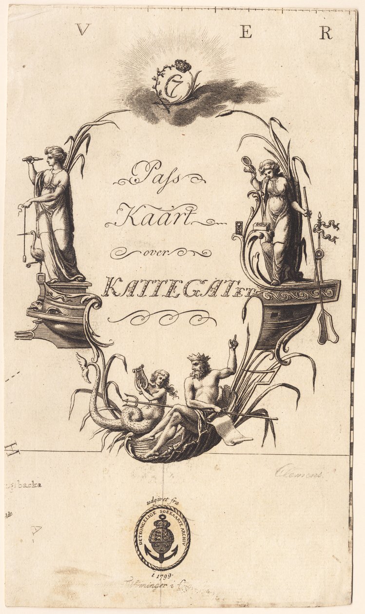 „Przekaż mapę nad Kattegatet” autorstwa J.F. Clemens