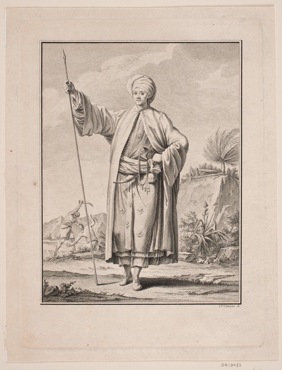 Portret Carstena Niebuhra w arabskim stroju autorstwa J.F. Clemens