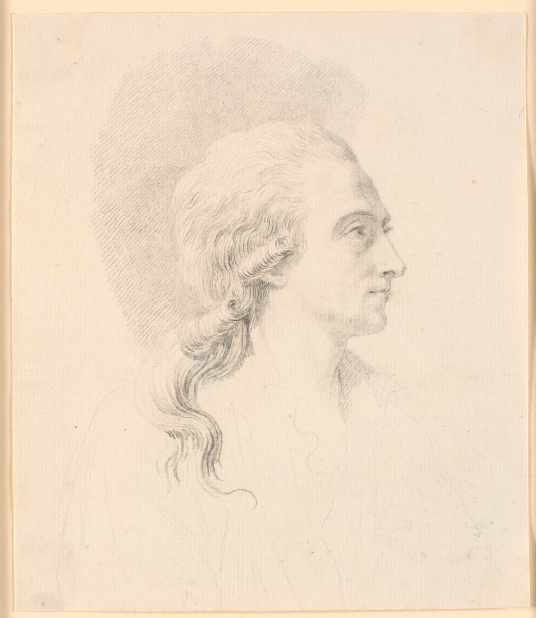 Portret rzeźbiarza Aleksandra Trippela. Profil po prawej autorstwa J.F. Clemens