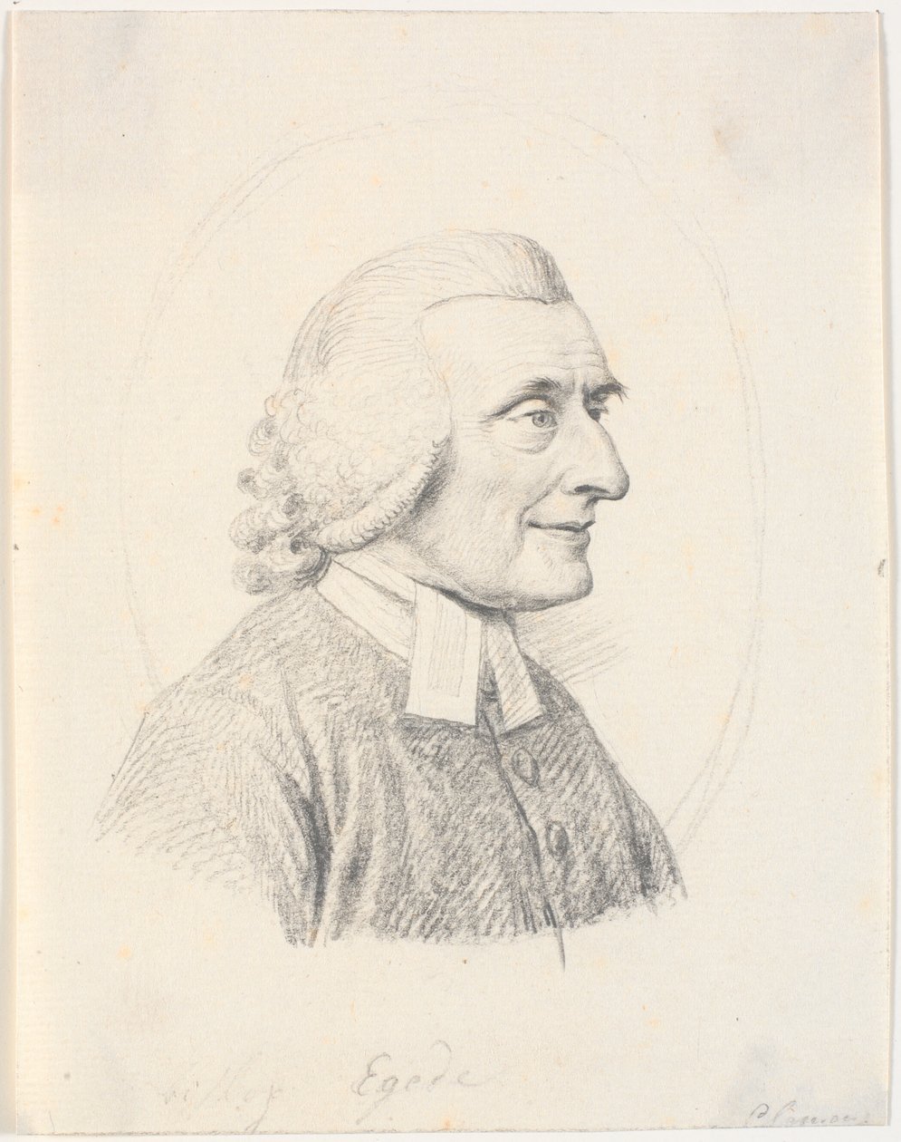 Portret księdza Paula Egede (1709-89) autorstwa J.F. Clemens