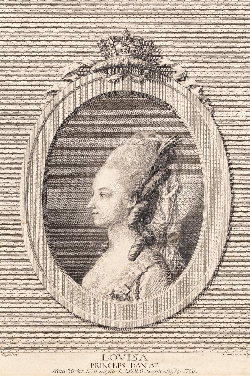 Księżniczka Louise, poślubiona Karolowi Hesji autorstwa J.F. Clemens