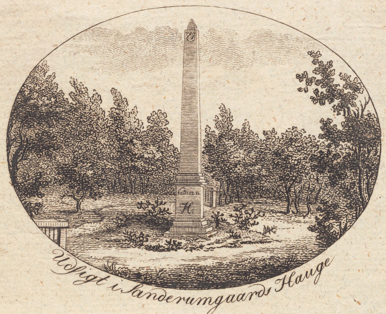 Winieta. Zobacz w Sanderumgaards Hauge autorstwa J.F. Clemens