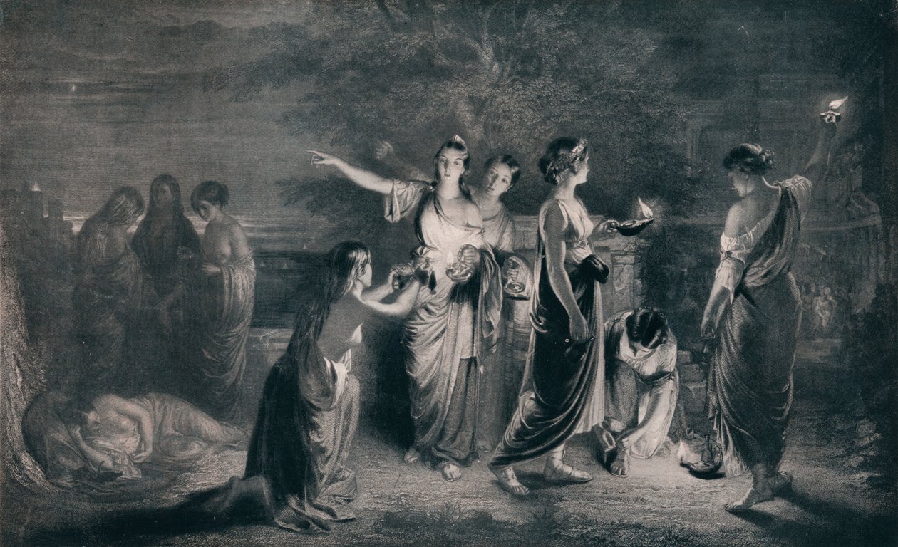 „Dziewice mądre i głupie”, c1900, 1911 autorstwa JG Lander