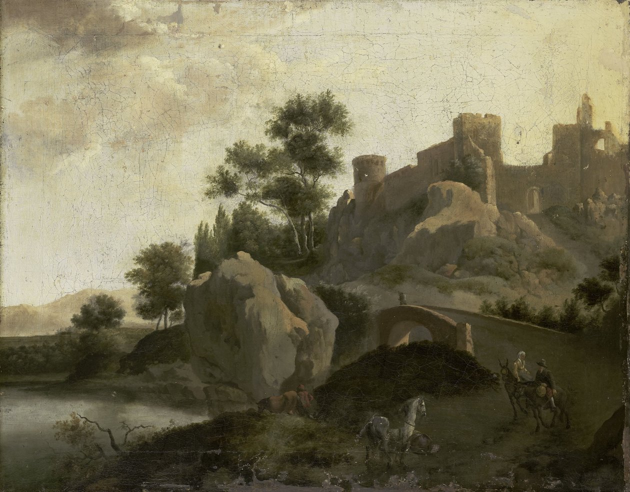 Włoski krajobraz autorstwa J.G. Schieblius