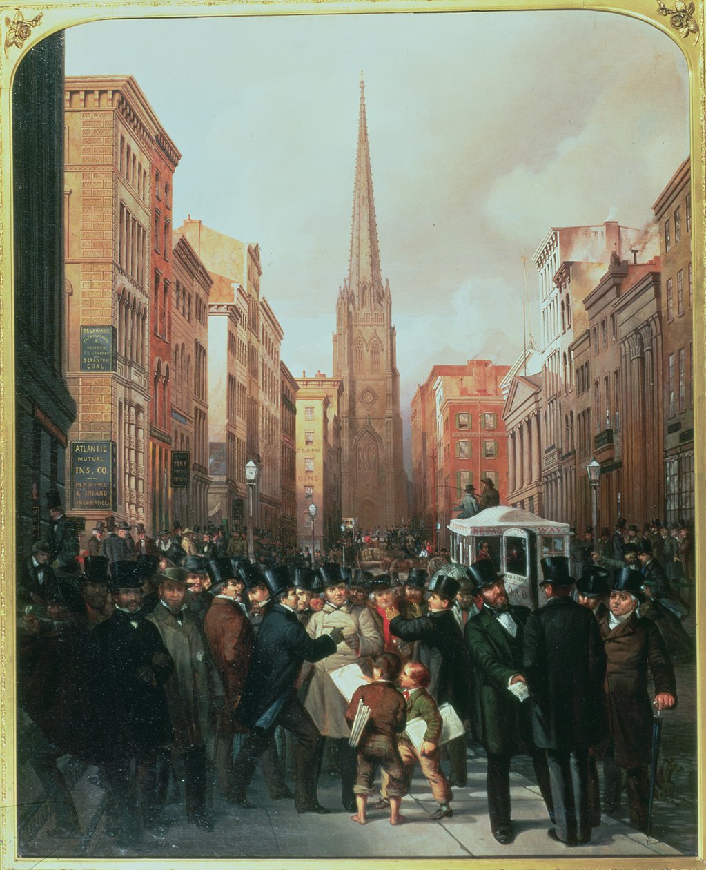 Wall Street, 13 października 1857 r. autorstwa J.H. and Rosenburg, C. Cafferty