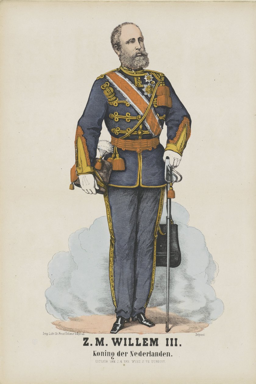 HM Wilhelm III. / Król Holandii (tytuł na obiekcie) autorstwa J.H. van Wees (II)