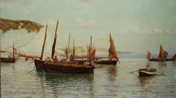 Trawlery wypłyną w morze autorstwa J.J.Hamilton McCullum