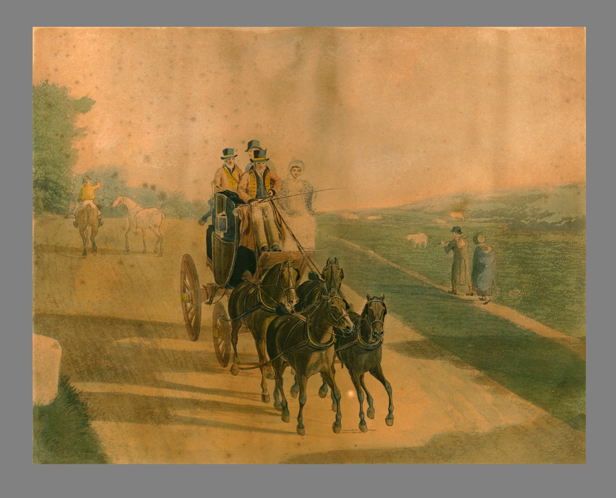 Trener poczty, 1820 autorstwa J.L.A.