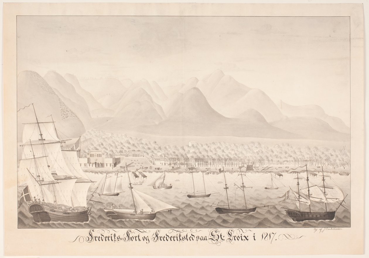 Frederiksfort i Frederiksted na St Croix autorstwa J.L.V. Michaelsen